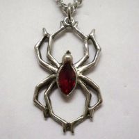 Spider w Red Stone Necklace Spider w Red Stone Necklace