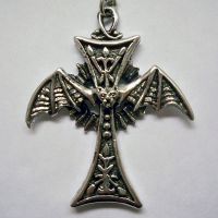 Bat Cross Necklace