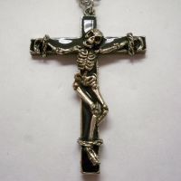 Skeleton on Cross Necklace Skeleton on Cross Necklace