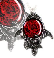Alchemy Gothic Blood Moon Pendant Necklace Alchemy Gothic Blood Moon Pendant Necklace