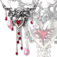 Alchemy Gothic Bleeding Heart Pendant Necklace