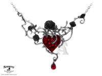 Alchemy Gothic Bed of Blood Roses Pendant Necklace Alchemy Gothic Bed of Blood Roses Pendant Necklace