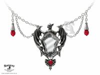 Alchemy Gothic Drakuls Bat Mirror Pendant Necklace Alchemy Gothic Drakuls Bat Mirror Pendant Necklace