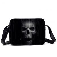 Gothic Black and White Skull The Watcher Side Bag by Anne Stokes