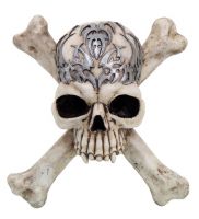 Tribal Skull and Cross Bones Wall Plaque