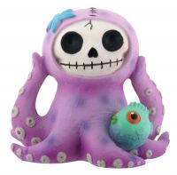Purple Octopee Furry Bones Skellies Figurine