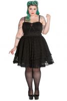 Spin Doctor Plus Size Black Gothic Lace Vampire Zylphia Mini Dress