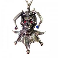 Skull Jester with Multi Colored Crystals Necklace Skull Jester with Multi Colored Crystals Necklace