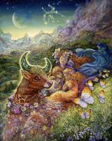 Taurus Zodiac Collector's Card by Josephine Wall