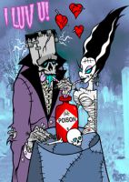 I Luv You Toxic Toons Spooky Greeting Card I Luv You Toxic Toons Spooky Greeting Card