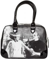Black and White Universal Monsters Frankenstein and Bride Purse Black and White Universal Monsters Frankenstein and Bride Purse