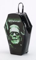 Universal Monsters Gothic Frankenstein PVC Coffin Backpack by Rock Rebel Universal Monsters Gothic Frankenstein PVC Coffin Backpack by Rock Rebel