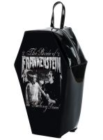 Universal Monsters We Belong Dead Frankenstein & Bride PVC Coffin Backpack by Rock Rebel Universal Monsters We Belong Dead Frankenstein & Bride PVC Coffin Backpack by Rock Rebel