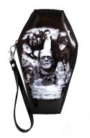 Universal Monsters Monster Collage PVC Vinyl Coffin Wallet Universal Monsters Monster Collage PVC Vinyl Coffin Wallet