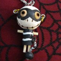 Jailbird with Ball and Chain Woody Keychain